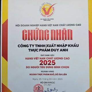 Vietnamese High Quality Product Certification 2025